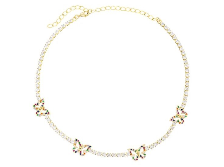 Choker riviera com borboleta